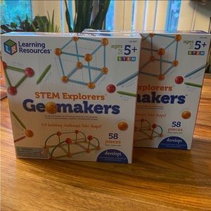 Two Learning Resources STEM Explorers Geomakers - 58 Pieces, Ages 5+